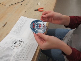 STEAM Lab-8th graders learn about electronics