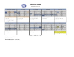 2018-2019 Approved Calendar
