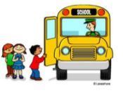 cartoon of students getting on bus