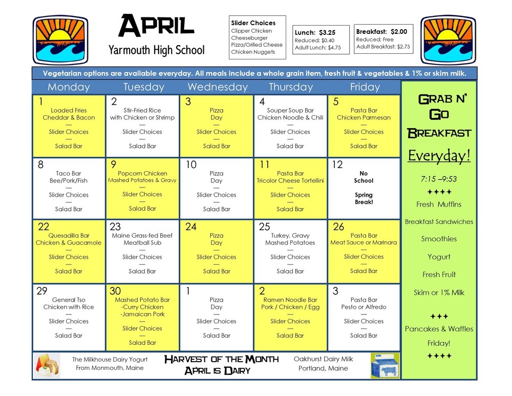April Menu