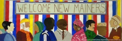 Drawing of new Mainers from the New Mainers Resource Center