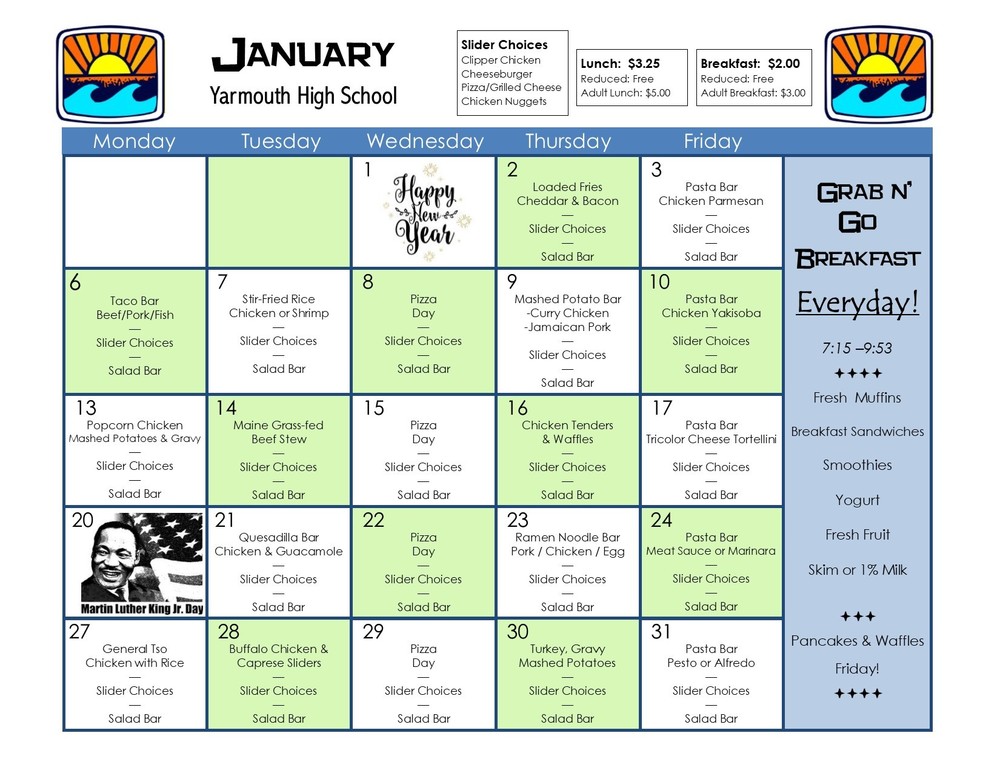 January Menu