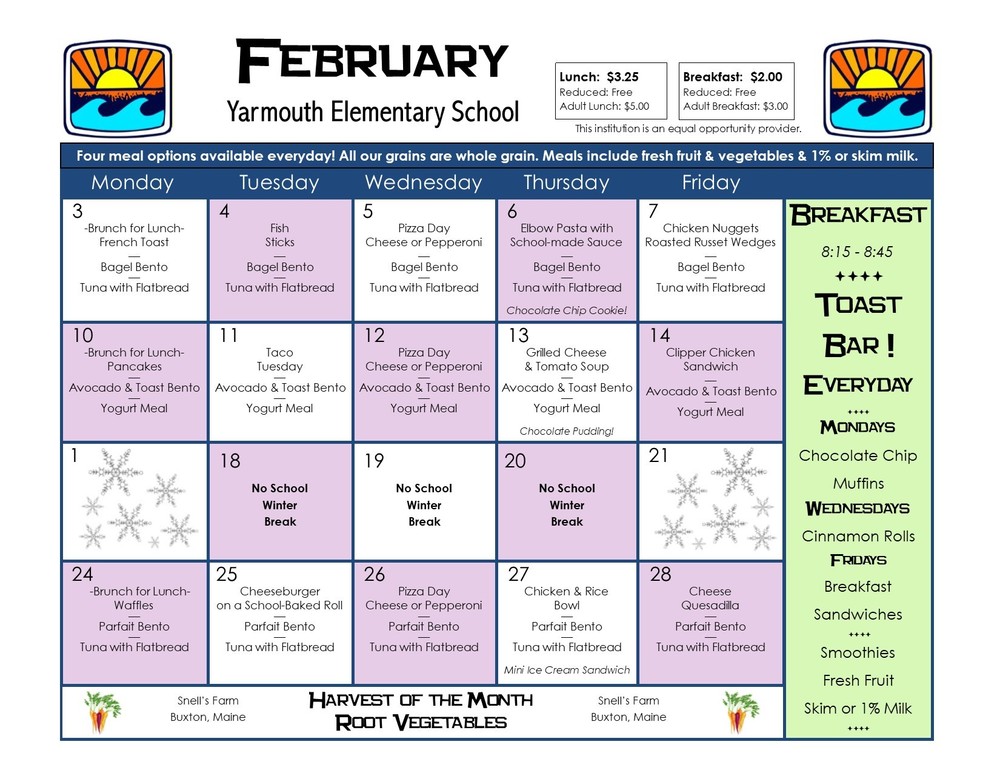 February Menu