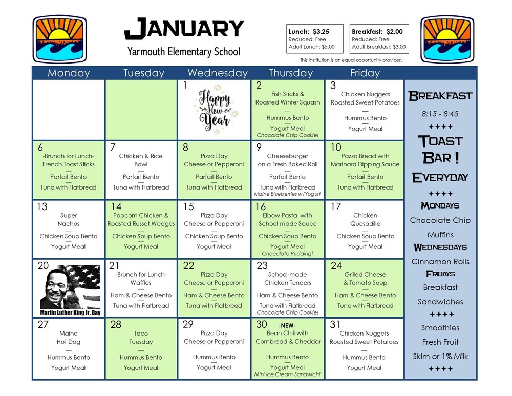 January Menu