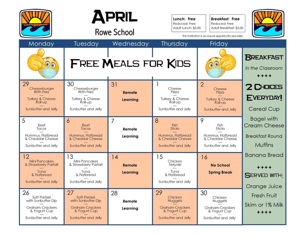 April Menu