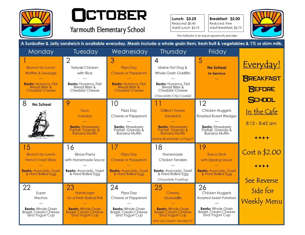October Menu