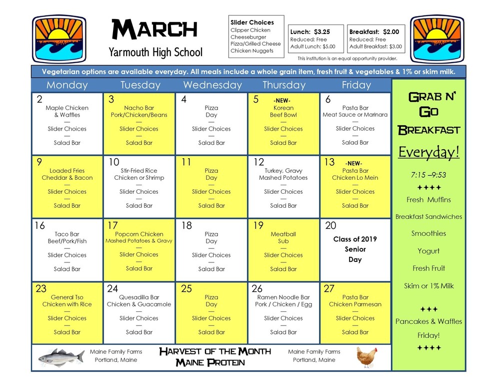 March Menu