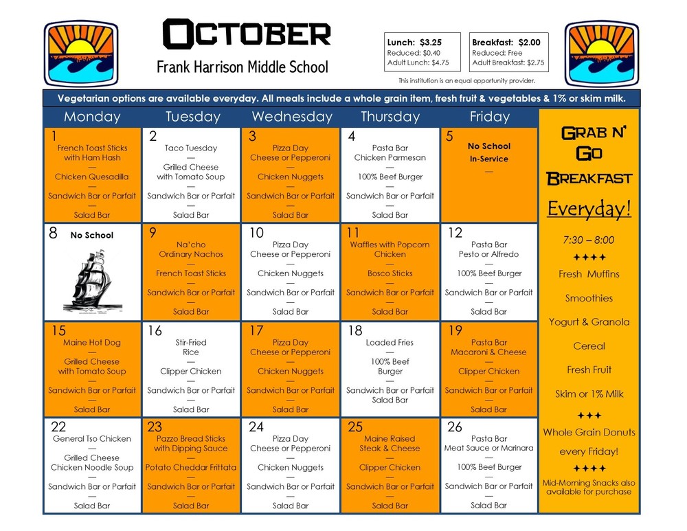 October Menu