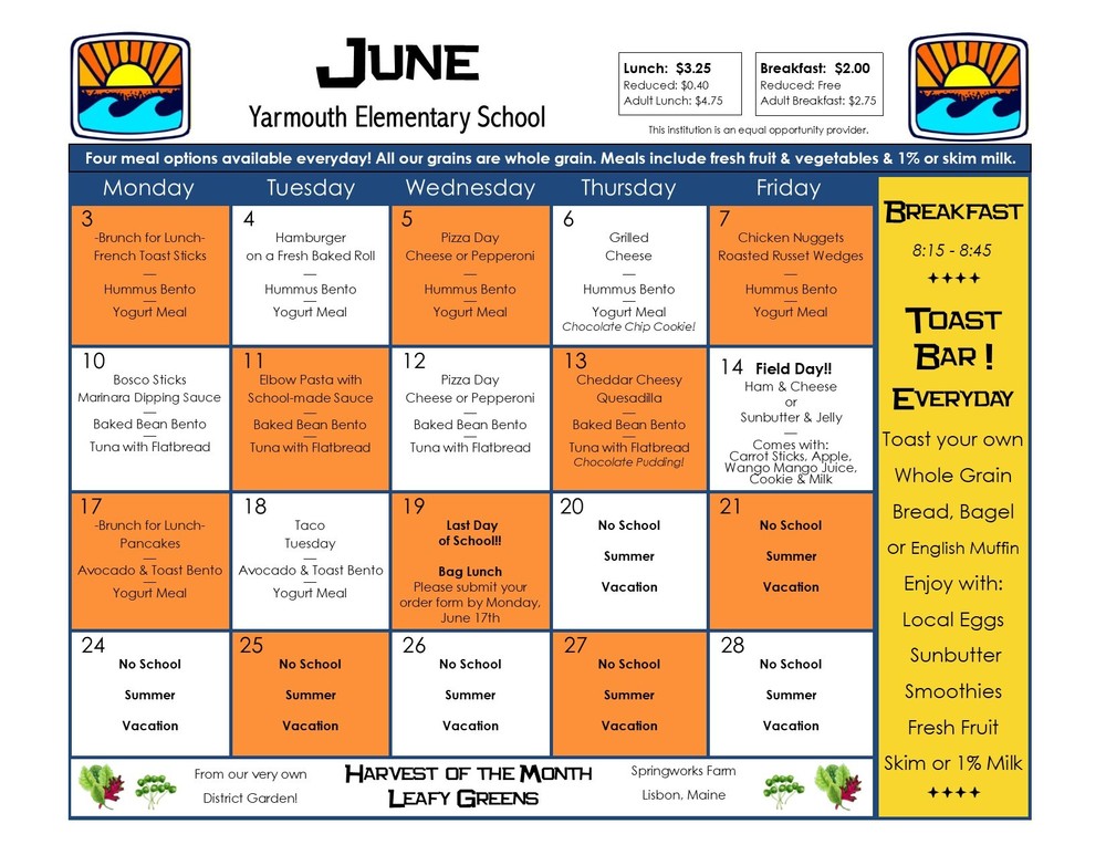 June Menu