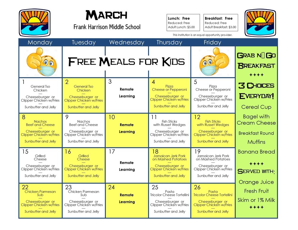 March Menu