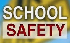 Logo with the words "school safety"