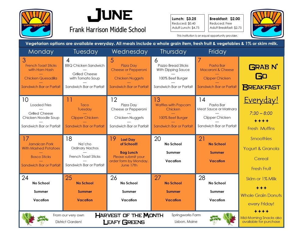 June Menu