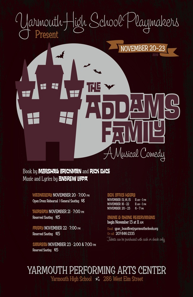 Yarmouth Playmakers Present The Addams Family