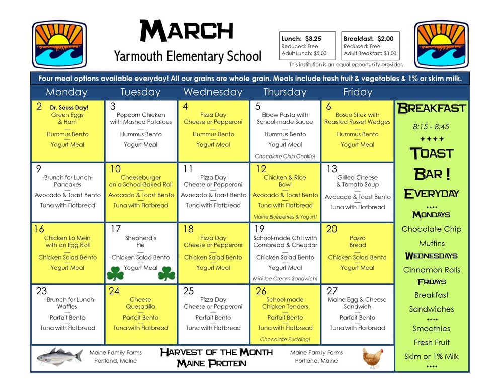 March Menu