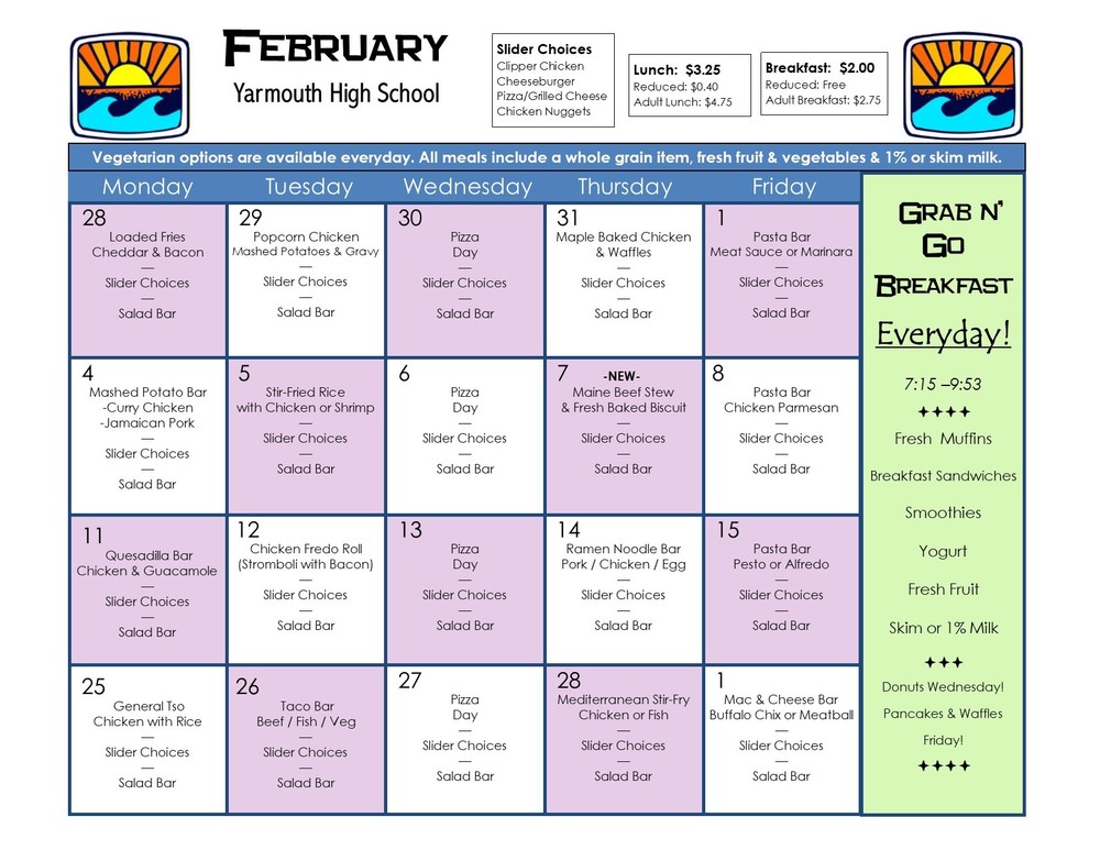 February Menu