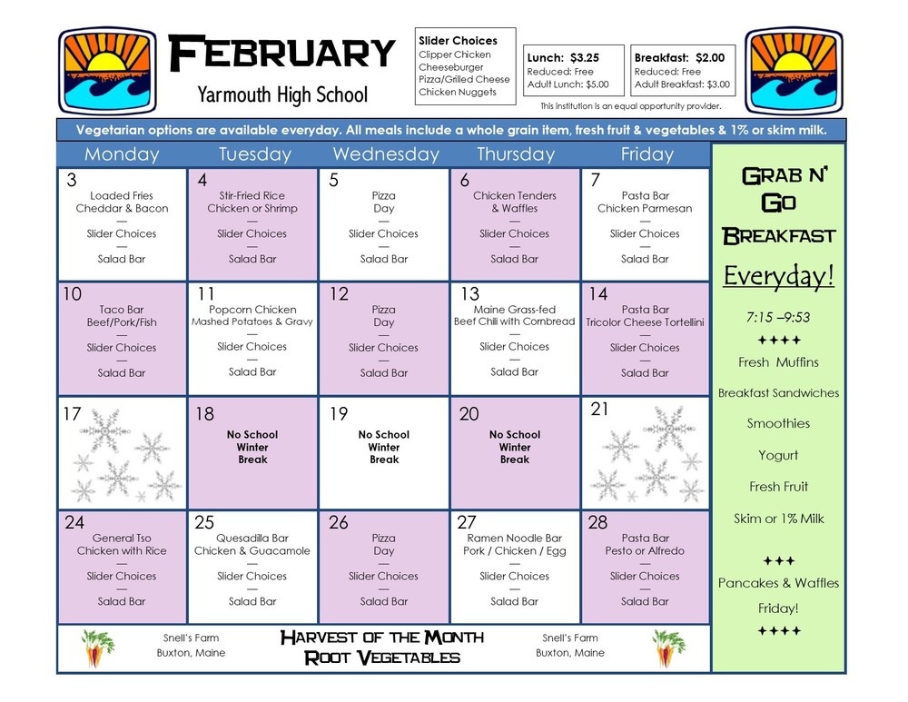 February Menu