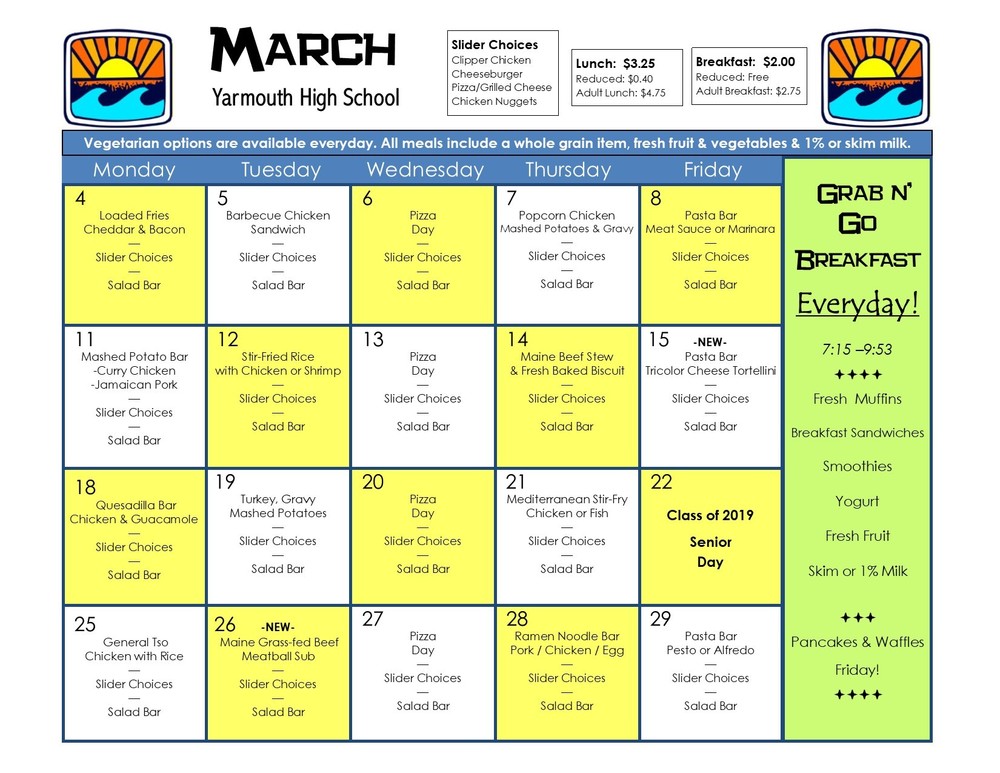 March Menu