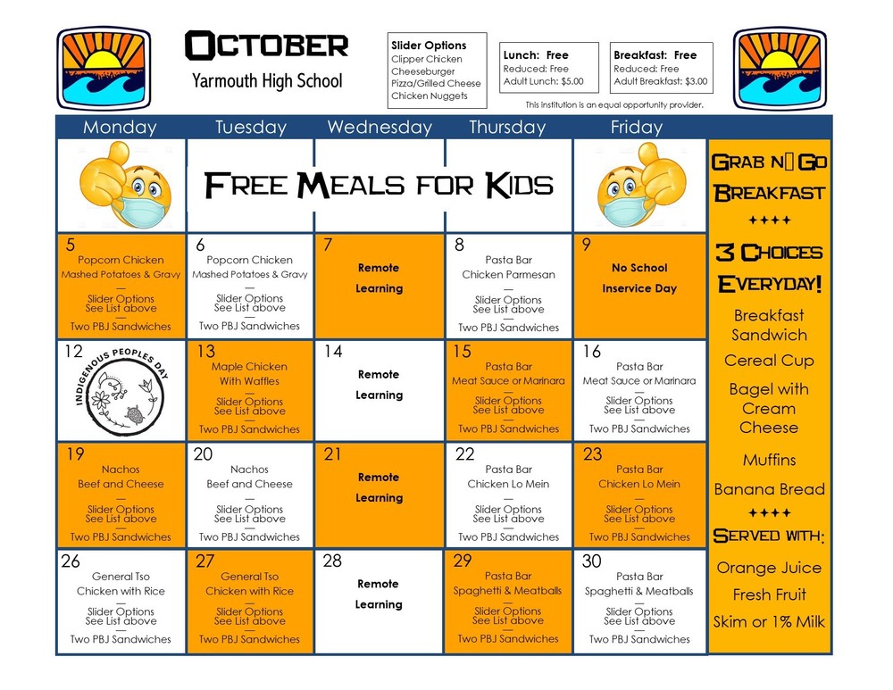 October Menu