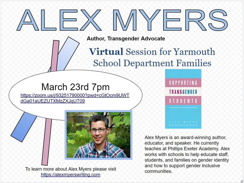 Alex Myers picture and flyer