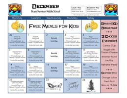 December Menu