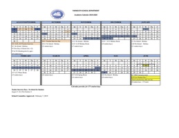 2019-2020 Approved Calendar