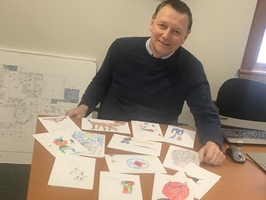Dr. Dolloff's visit to kindergarten