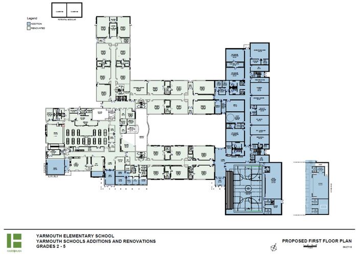 Floor plan for proposed Yarmouth Elementary School