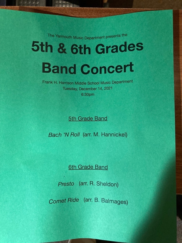5th and 6th grade band concert