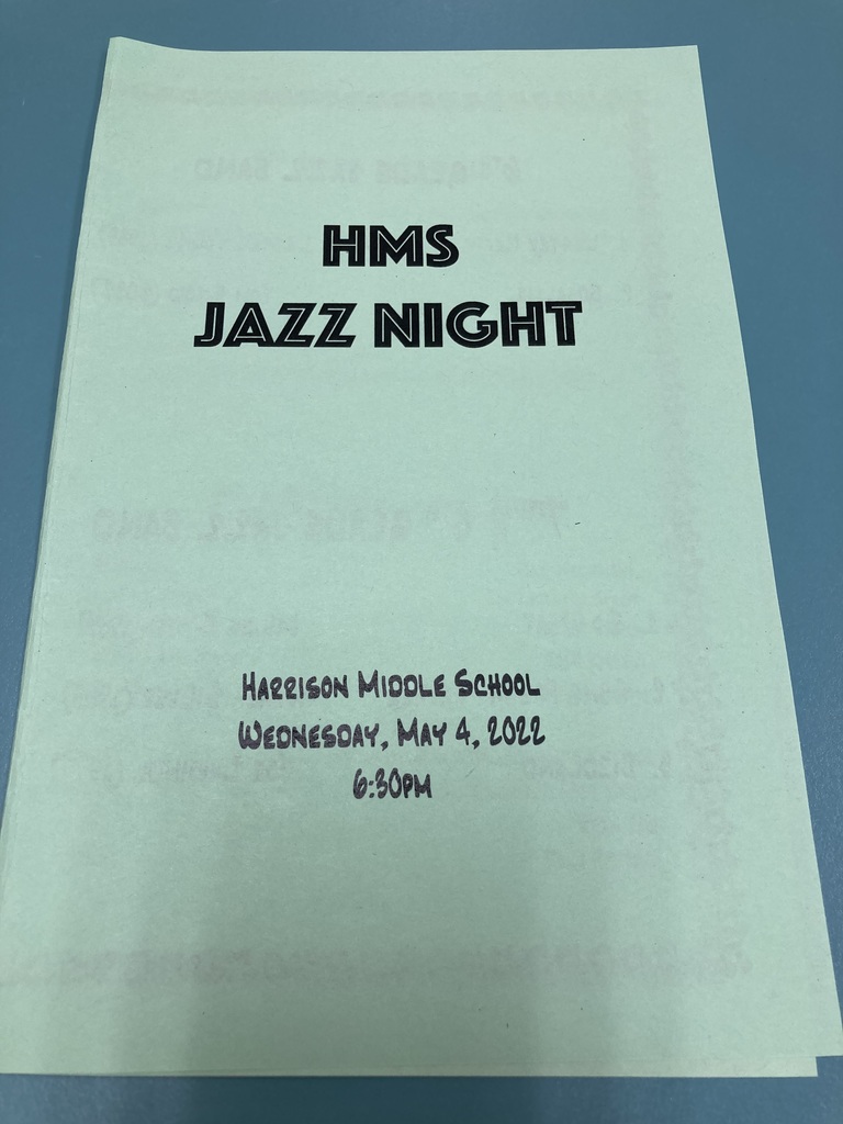 HMS Jazz Night Playbill