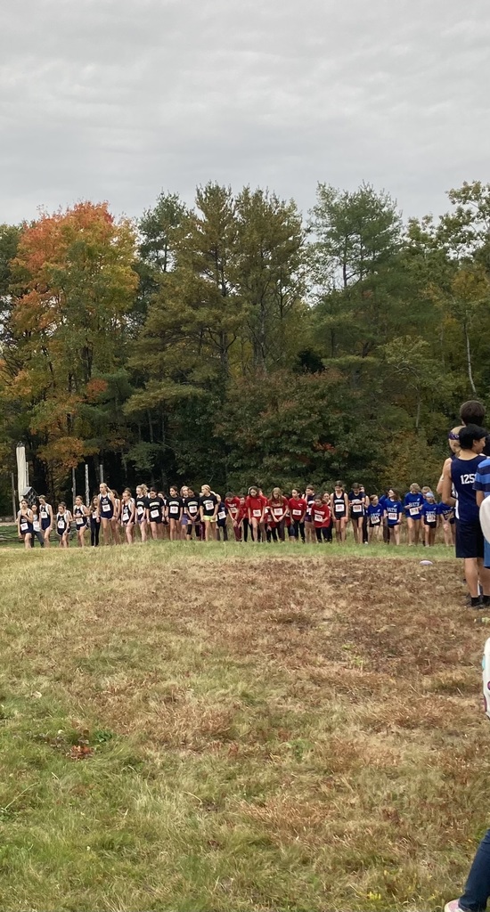 HMS Girls Cross Country at the starting line.