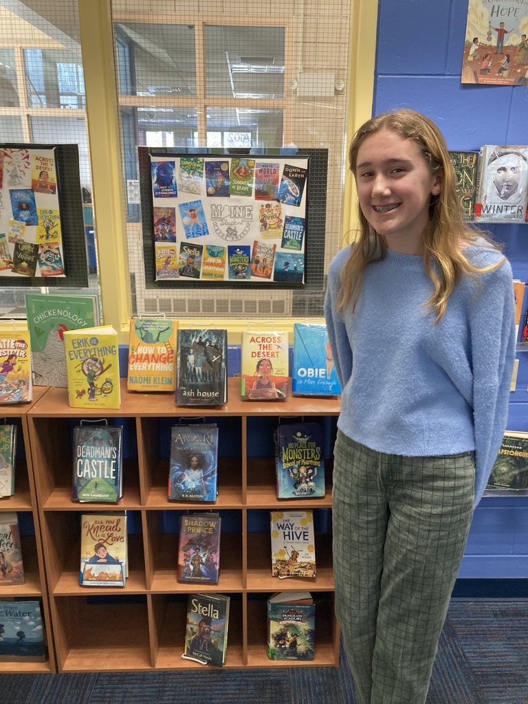 Cora Fleming read all 40 books that are up for the Maine State Book Award!