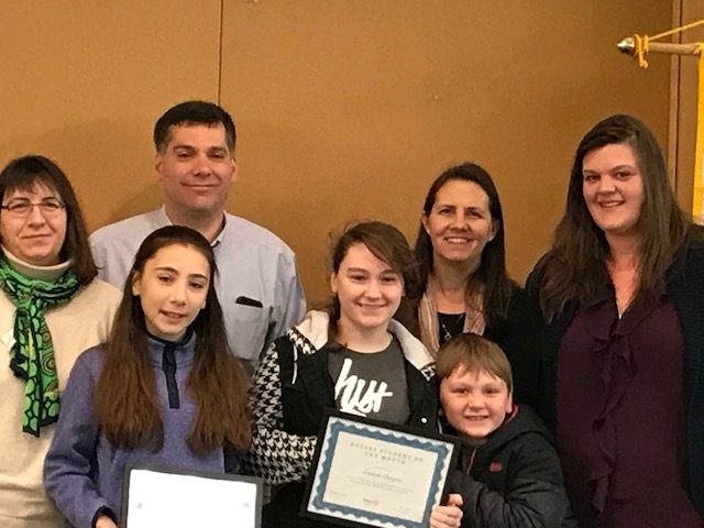 Celina Belleville and her parents, Arianah Burgess and her family and Sarah Macgillivray